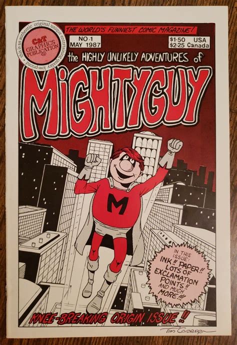 Highly Unlikely Adventures Of Mighty Guy 1 ~ Signed By Tim Corrigan