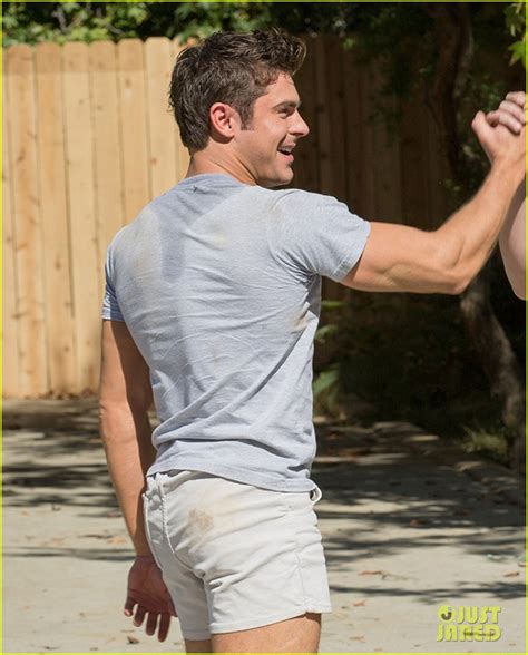 Zac Efron Goes Shirtless In Skimpy Shorts For Neighbors Pics