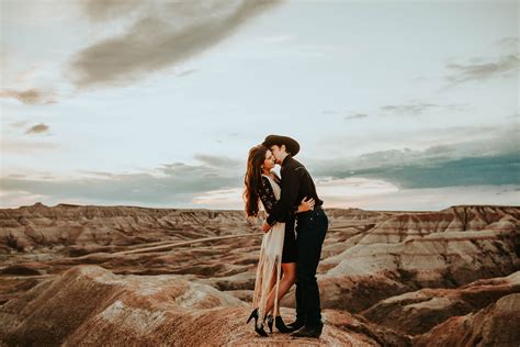 Badlands Photoshoot Western Couple Western Lifestyle Ranch Wedding Couple Shoot Couple