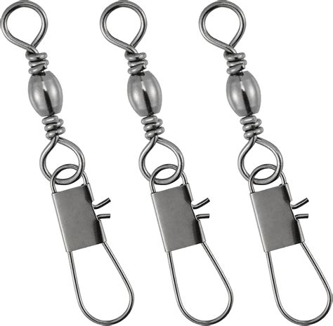 Buy Drfish 50 Pack Fishing Snap Swivels Barrel Swivel With Snap