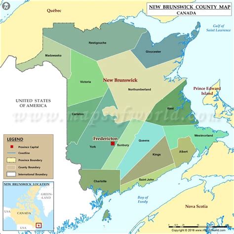New Brunswick Counties Map Map Of My Current Location