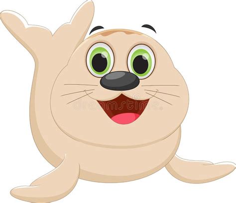 Cute Seal Cartoon Stock Vector Illustration Of Mascot 71786582
