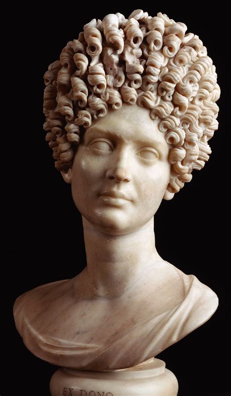 Portrait Bust Of A Flavian Woman Marble Ca 90 A D Capitoline