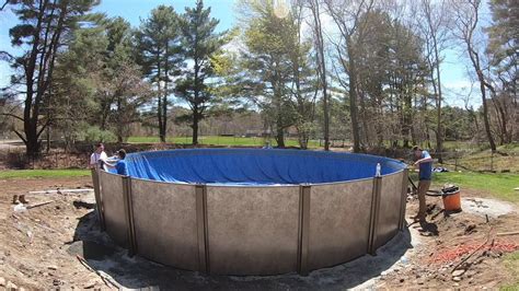 27 Above Ground Pool Liner Installation Youtube