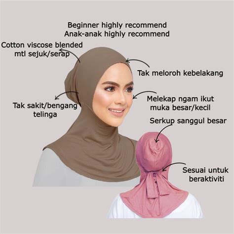 Premium Inner Neck For Beginner Inner Ninja Anak Tudung Ketat Melekap