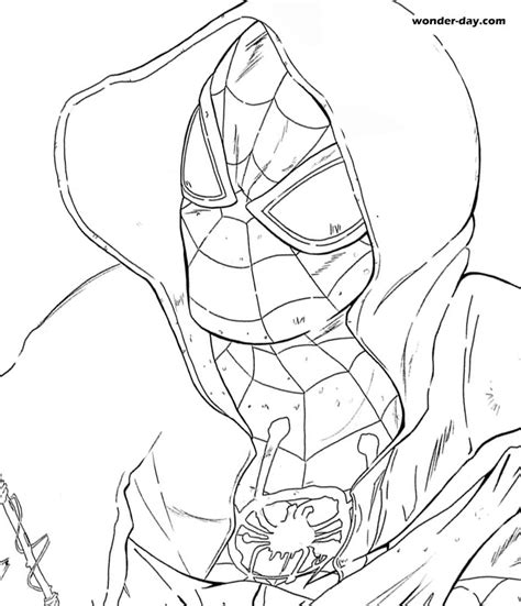 Spiderman Miles Morales Coloring Pages Free Printable Templates