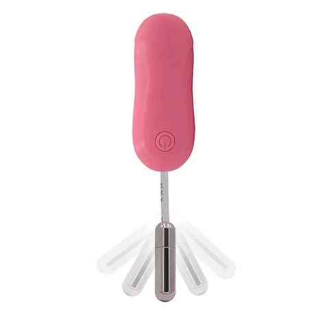 Mini Urethra Vibrator Pink Dilator Stainless Steel Waterproof Plug Urethra Probe Vibrating Egg
