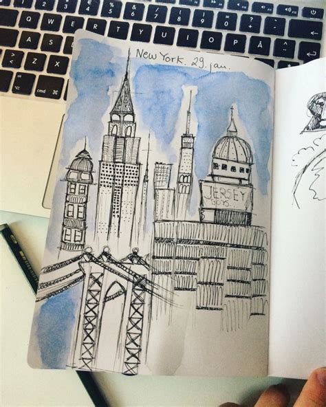 buildings in new york sketchbook journaling urban sketching sketch book