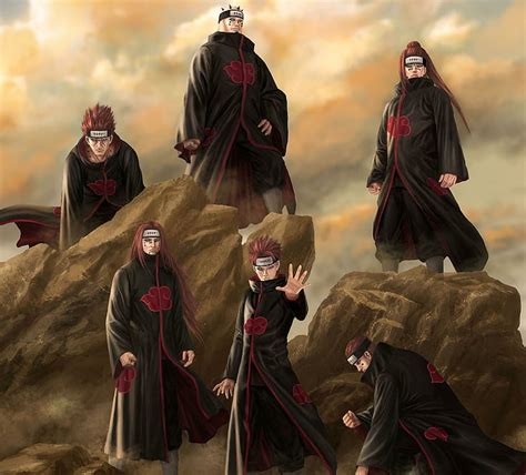 Hd Wallpaper Six Paths Of Pain Anime Akatsuki Naruto Shippuuden