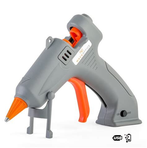 Mackoffice Cordless Mini Glue Gun Portable Hot Melt Glue Gun Best For