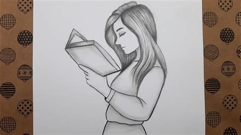 Karakalem Güzel Çizimler Kitap Okuyan Kız Resmi Adım Adım Nasıl Çizilir Çizim Hobimiz Kolay