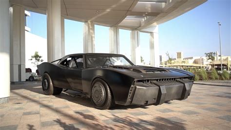 The Batman Robert Pattinsons Batmobile On Display In Abu Dhabi