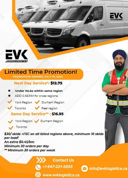 Evk Limousine Logistics Package Delivery Courier Company