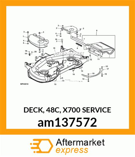 Am137572 Deck 48c X700 Service Fits John Deere Price 1382