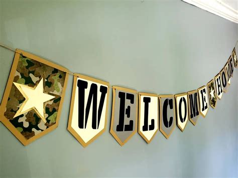 Army Banner Welcome Home Military Banner Military Party Etsy