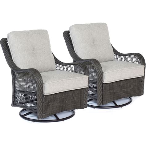 Elevate your patio with outdoor lounge chairs. Hanover Orleans Outdoor Swivel Rocking Lounge Chairs ...