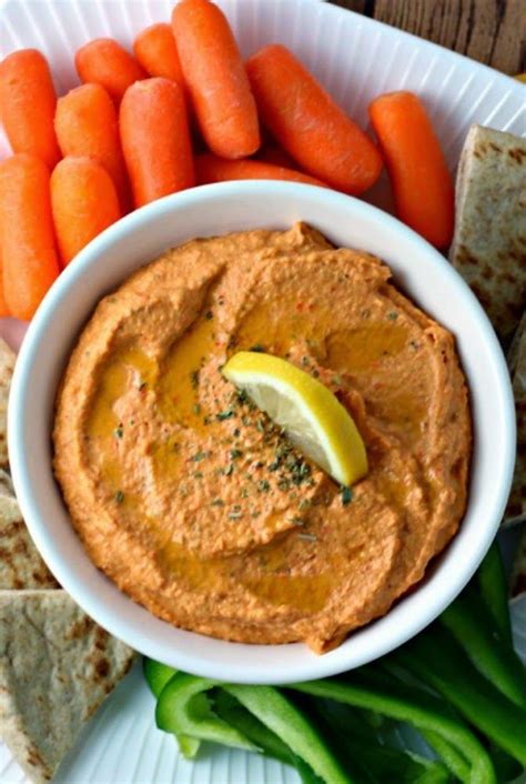 Easy Roasted Red Pepper Hummus Is A Super Easy Diet Friendly Dip