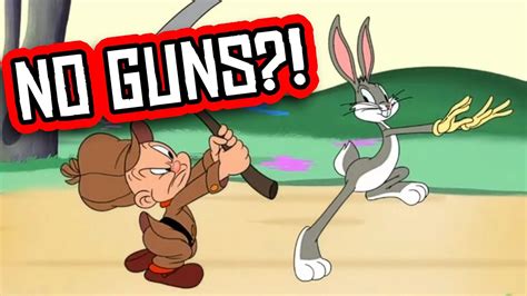 elmer fudd has guns taken away in new looney tunes cartoons youtube