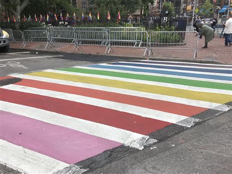 Nyc Paints Public Crosswalk To Stonewall In Rainbow Colors Ncpr News