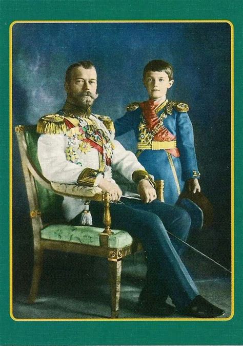 Tsar Nicholas Ll Of Russia With Tsarevich Alexei Nikolaevich Romanov Of