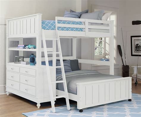 1040 Twin Size Loft Bed With Full Size Lower Bed Lakehouse Collection