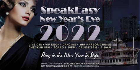 Boston New Years Eve Party 2022 Speakeasy Cruise Boston Ma Dec 31