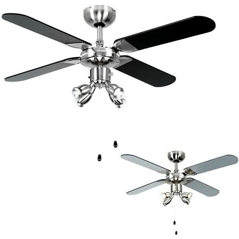 Free shipping on orders over $35. Chrome 42" Ceiling Fan + Spot Lights & Blackilver ...