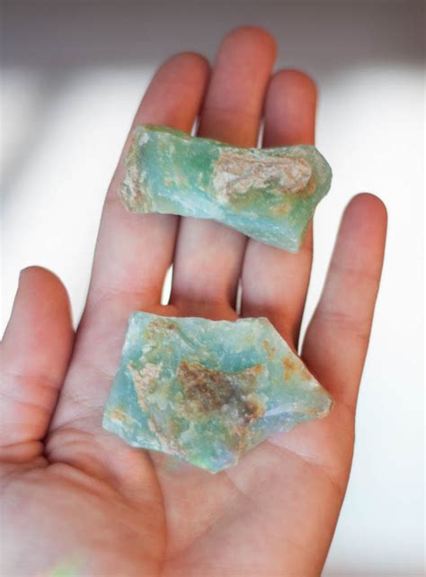 Raw Peruvian Andean Blue Opal Medium Raw Small Crystals Village