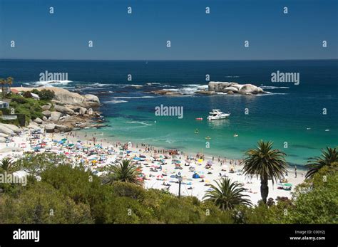 South Africa Cape Town Popular Resort Area Of Clifton Clifton Beach