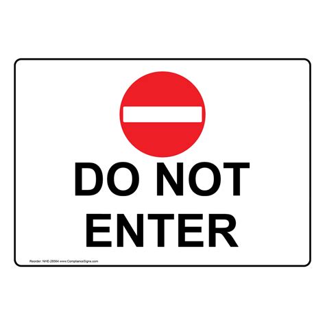 Do Not Enter Sign With Symbol Nhe 28564