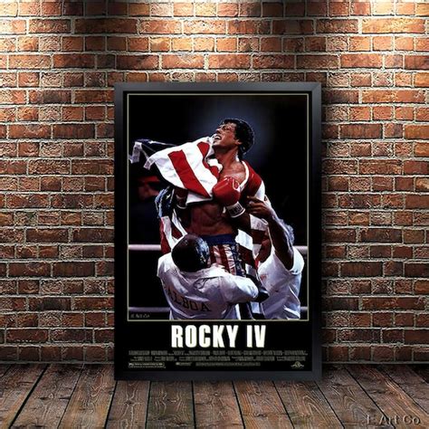Rocky Iv Movie Poster Framed And Ready To Hang Rocky 4 Etsy
