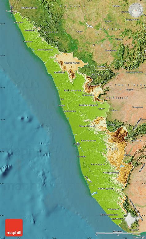 Kerala Geographical Map Physical Location Map Of Kera Vrogue Co