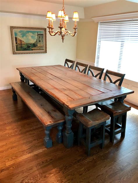 Farmhouse Dining Room Table With Bench The Perfect Addition To Your Home