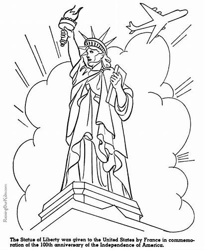 Coloring History Liberty Pages Statue American Revolution