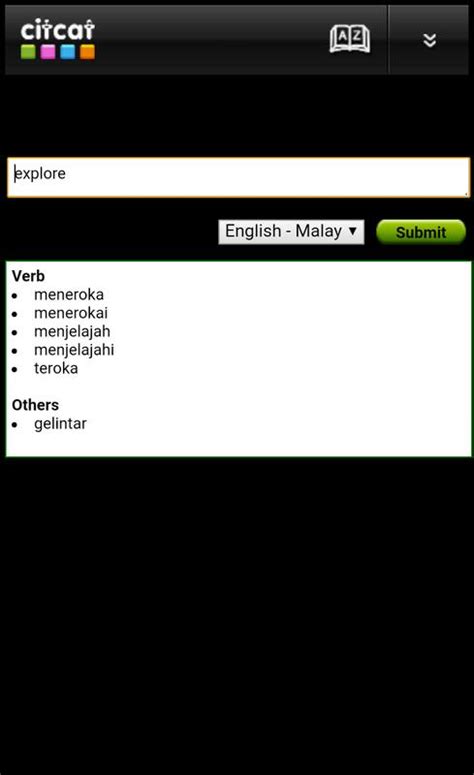 Free online translation from english to malay of the words, phrases, and sentences. Translate Malay to English: Cit Cat for Android - APK Download