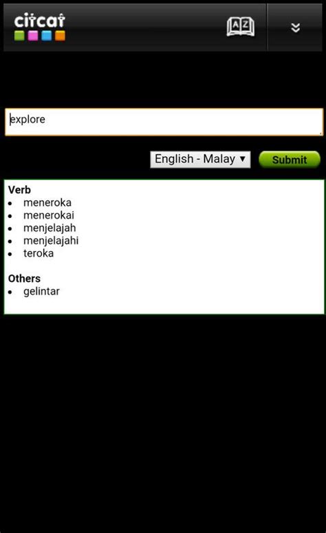 Translatedict.com is an online translator website providing free translation and professional translation services in 51 languages. Translate Malay to English: Cit Cat for Android - APK Download