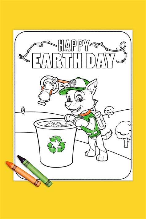 Here we have fun and educational worksheets that focus on earth day for kids. PAW Patrol Rocky Earth Day Coloring Page | Nickelodeon Parents