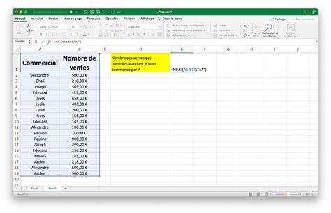 Comment Utiliser La Fonction NB SI Sur Excel