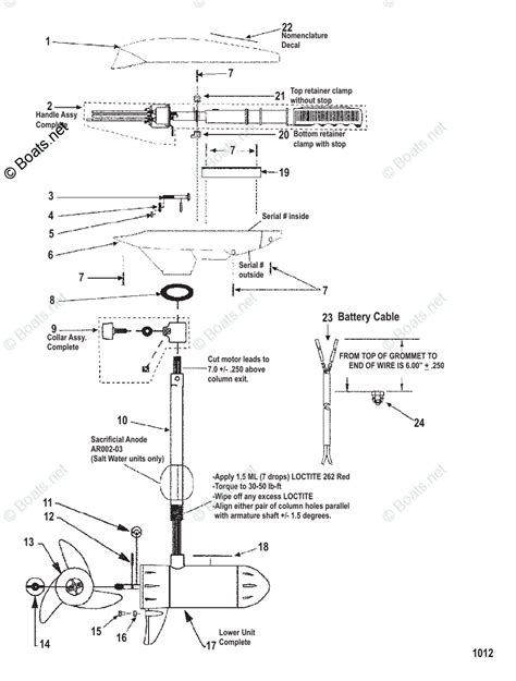 Motorguide Trolling Motor MotorGuide Energy Series OEM Parts Diagram