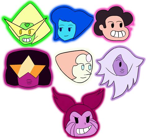 Shani Amiet Steven Universe Character Stickers Glow