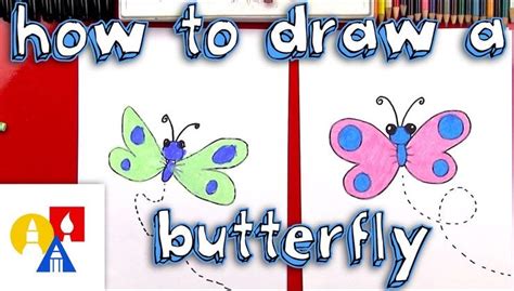 How To Draw A Cartoon Butterfly Art For Kids Hub