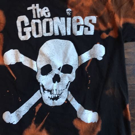 Thegoonies Hand Distressed One Of A Kind Acid Washed Fitted Tee Shirt