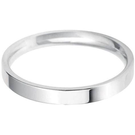 Shopping for women's wedding rings? Ladies 2.5mm Flat Court Wedding Band, 18ct White Gold in 3 ...
