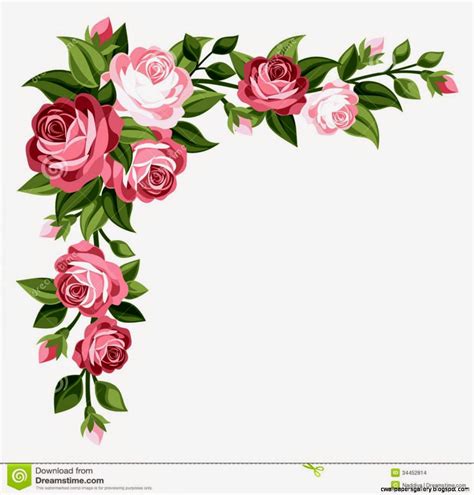 Free Download Pink Rose Corner Border Wallpapers Gallery 1235x1292