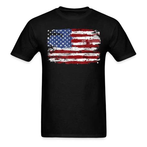 Distressed American Flag T Shirt Etsy