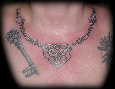 Necklace Tattoo Necklace Tattoo Chain Necklace Custom Tattoo Tattoos