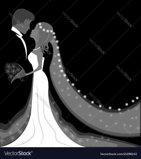 Wedding Bride And Groom Background Royalty Free Vector Image