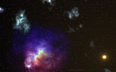Free Download Sun And Nebula Space Desktop Wallpaper