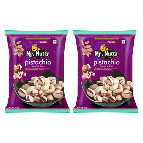 Mr Nuttz Roasted Salted Pistachios 500g Pack Of 2 250g Each Jiomart