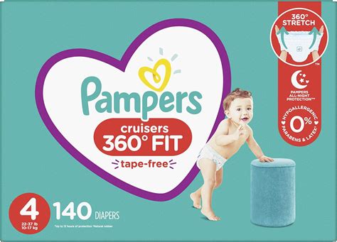 Pampers Diapers Size 4 Cruisers 360˚ Fit Disposable Baby Diapers With